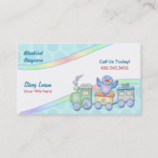 Carte De Visite Bluebird Train for Daycare ou Babysitter