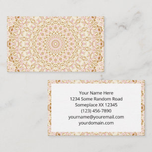 Carte De Visite Blush Gold Élégant Design Mandala