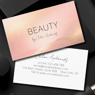 Carte De Visite Blush Gold Glow Dégradé Salon