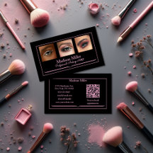 Blush Pink Black Social Icon QR Code Photo Makeup