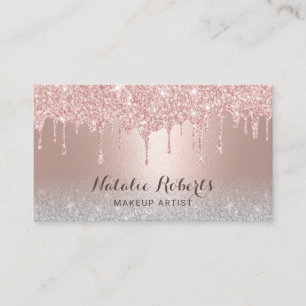 Carte De Visite Blush Rose Gold Drives Maquillage Artiste Beauté S