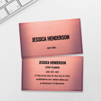 Carte de visite Blush Rose Gold Luxe