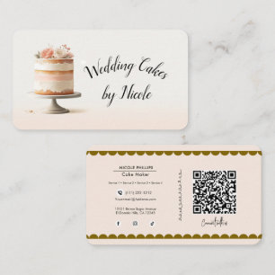 Carte De Visite Blush Tier Cake Bakery Lien de connexion sur les m