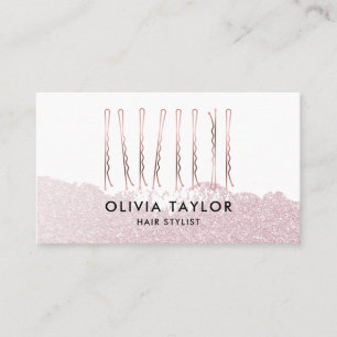 Carte De Visite Bobby Pins Coiffeur Stylo Salon de coiffure Coiffe