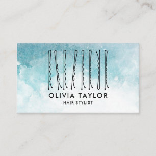 Carte De Visite Bobby Pins Coiffeur Stylo Salon de coiffure Coiffe