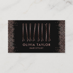 Carte De Visite Bobby Pins Coiffeur Stylo Salon de coiffure Coiffe