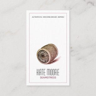 Carte De Visite Bobine de tailleur d'ouvrière couturière de fil