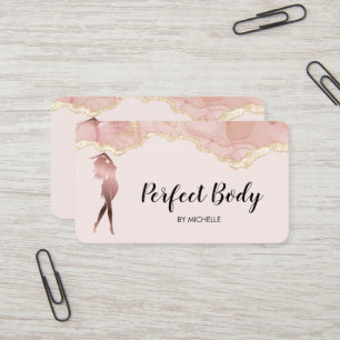Carte De Visite Body Sculpting Fitness Linergie Entraîneur de tail