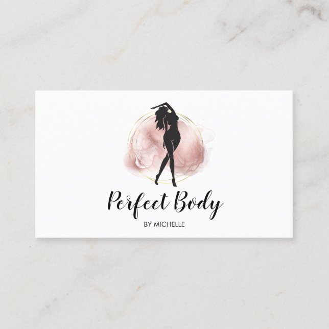 Carte De Visite Body Sculpting Fitness Linergie Entraîneur de tail (Devant)
