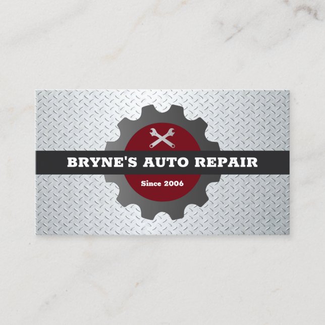 Carte De Visite Body Shop Auto Mechanic (Devant)