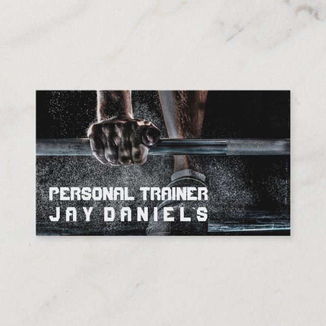 Carte De Visite BodyBuilder de Fitness pour les formateurs personn (Devant)