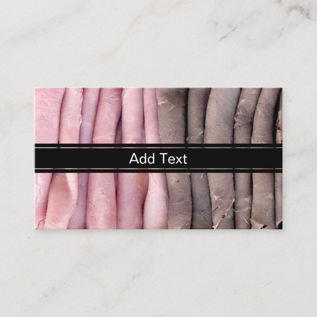 Carte De Visite Boeuf et jambon (Devant)