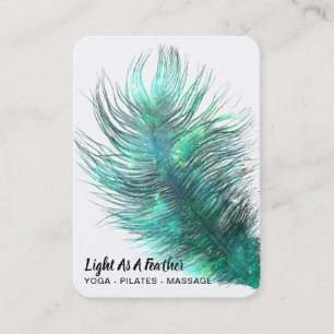 Carte De Visite *~* Bohème Bohème Bohémien Plumes d'émeraude Cosmi