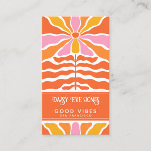 Carte De Visite Boho Abstrait Retro