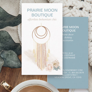 Carte De Visite Boho Aquarelle Macrame Mur suspendu
