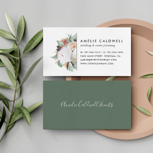 Carte De Visite Boho Blooms aquarelle Floral