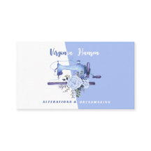 Boho Blue Floral Seamstress machine à coudre sur m