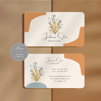 Carte De Visite Boho Céleste Terracotta Minimaliste
