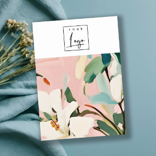 Carte De Visite Boho Colorful Painé Floral Blank Bijoux Logo