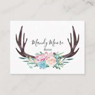 Carte De Visite Boho fleurs