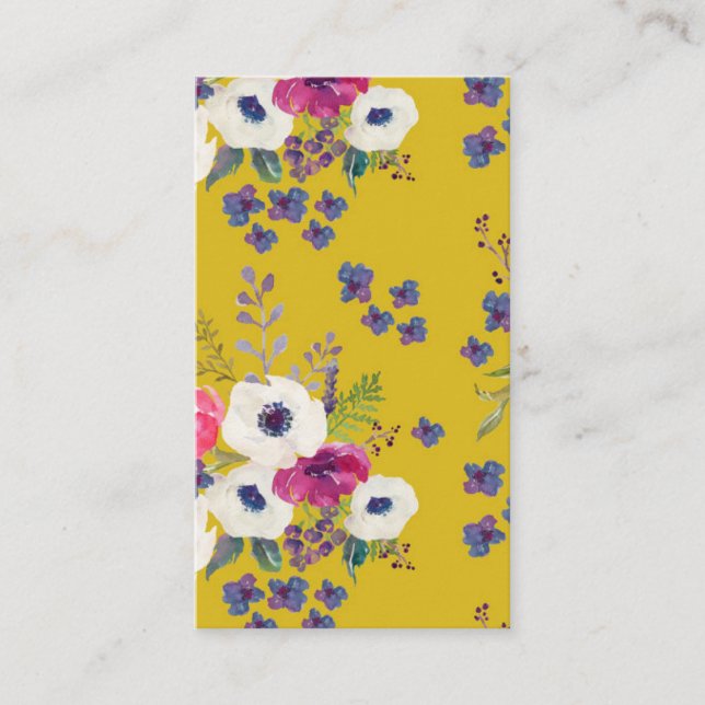 Carte De Visite Boho floral (Devant)