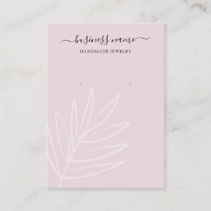 Carte De Visite Boho Leaf Mauve Élevage de bijoux