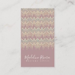 Carte De Visite Boho Macrame Artiste Artiste Artisanat Artisanat B