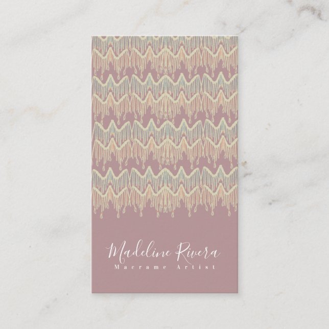 Carte De Visite Boho Macrame Artiste Artiste Artisanat Artisanat B (Devant)