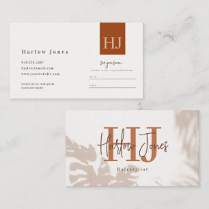 Carte De Visite Boho Minimaliste Signature Terracotta Rendez-vous