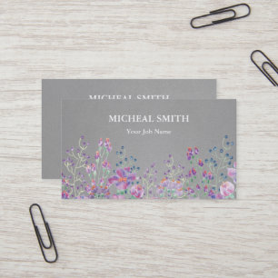 Carte De Visite Boho moderne Floral Kraft