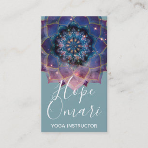 Carte De Visite Boho Nebula Bloom   Conception de Mandala