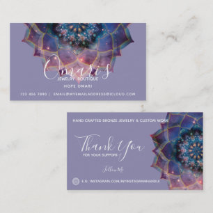 Carte De Visite Boho Nebula Mandala, Mystique