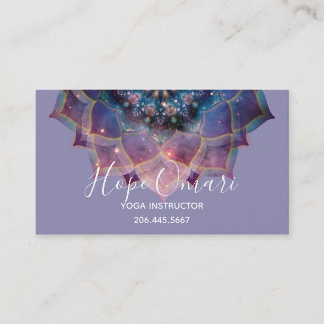 Carte De Visite Boho Nebula Mandala, Mystique (Devant)