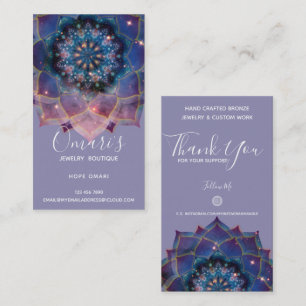 Carte De Visite Boho Nebula Mandala, Mystique