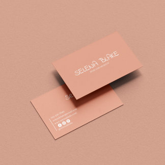 Carte De Visite Boho rose minimaliste - Élégant et esthétique chic
