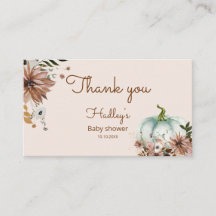 Boho Rustic citrouille d'automne merci