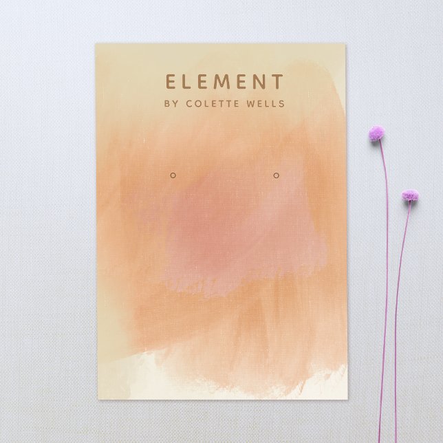 Carte De Visite Boho Terracotta Aquarelle Écran d'oreille (Créateur téléchargé)