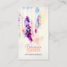 Boho Watercolor Dreamcatcher Feathers