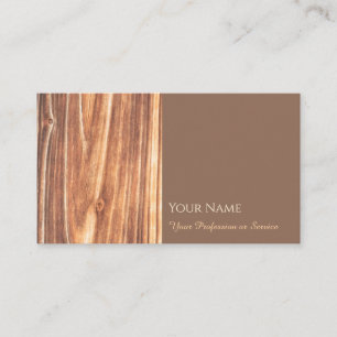 Carte De Visite bois 100% naturel biologique style bois brun