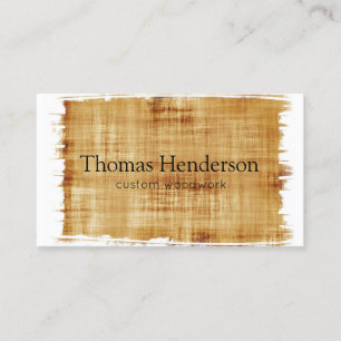 Carte De Visite Bois à tôle de bois