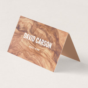 Carte De Visite Bois charpentier de construction Handyman QR Code