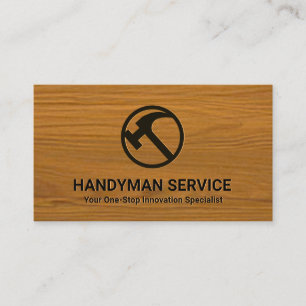 Carte De Visite Bois de bois gravé Votre nom Logo Carpenter