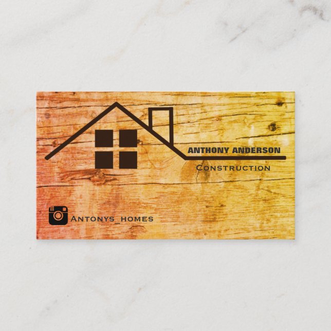 Carte De Visite Bois de charpenterie et de construction ca (Devant)