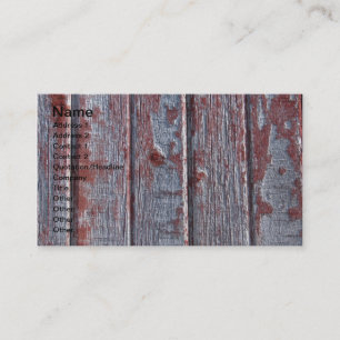 Carte De Visite Bois de la grange avec peinture rouge