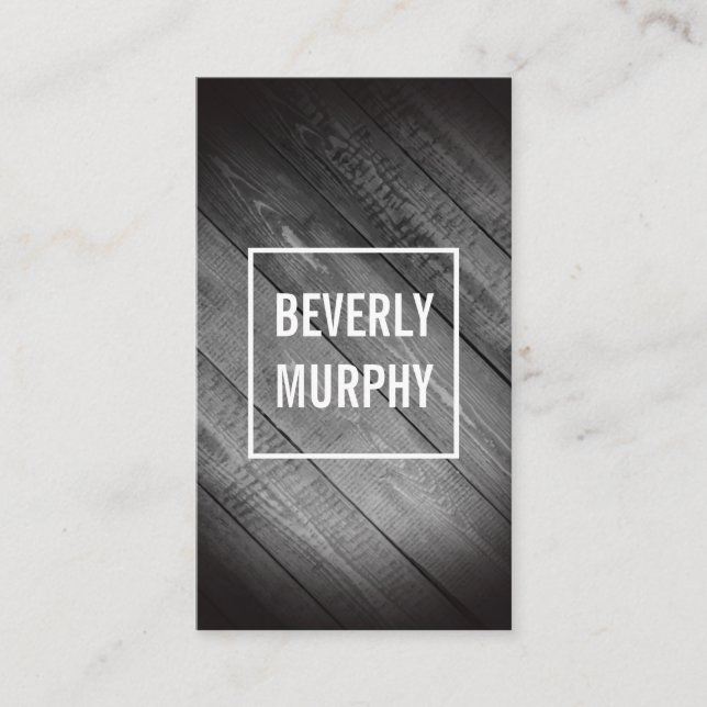 Carte De Visite Bois désossé avec élégance et Vignette (Devant)