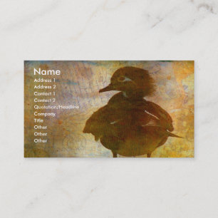 Carte De Visite Bois Duck Hen