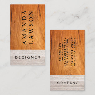 Carte De Visite Bois et marbre