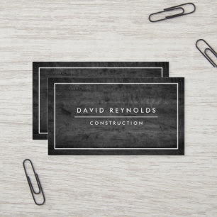 CARTE DE VISITE BOIS FONCÉ MODERNE ET MINIMAL - CONSTRUCTION