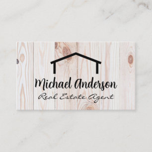 Carte De Visite Bois   Logo de l'immobilier