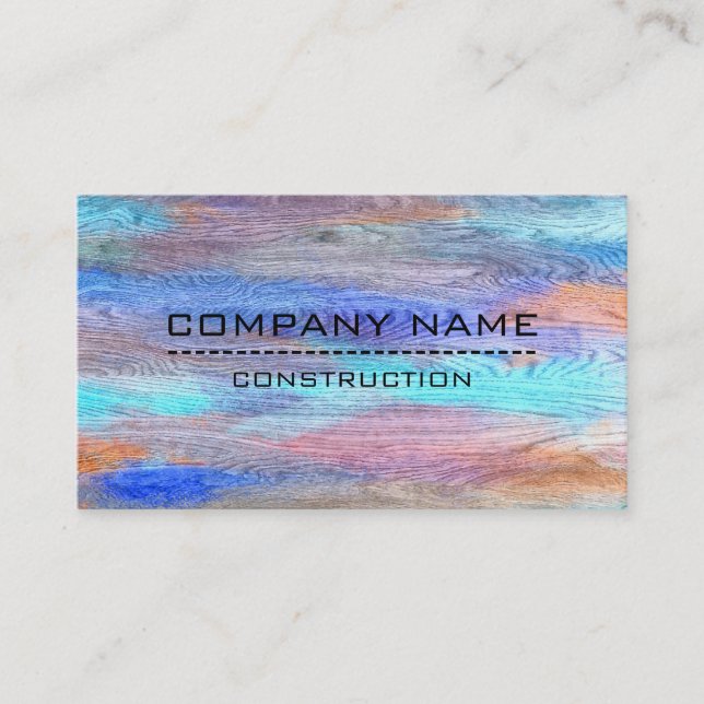 Carte De Visite Bois moderne couleur professionnelle look #14 (Devant)